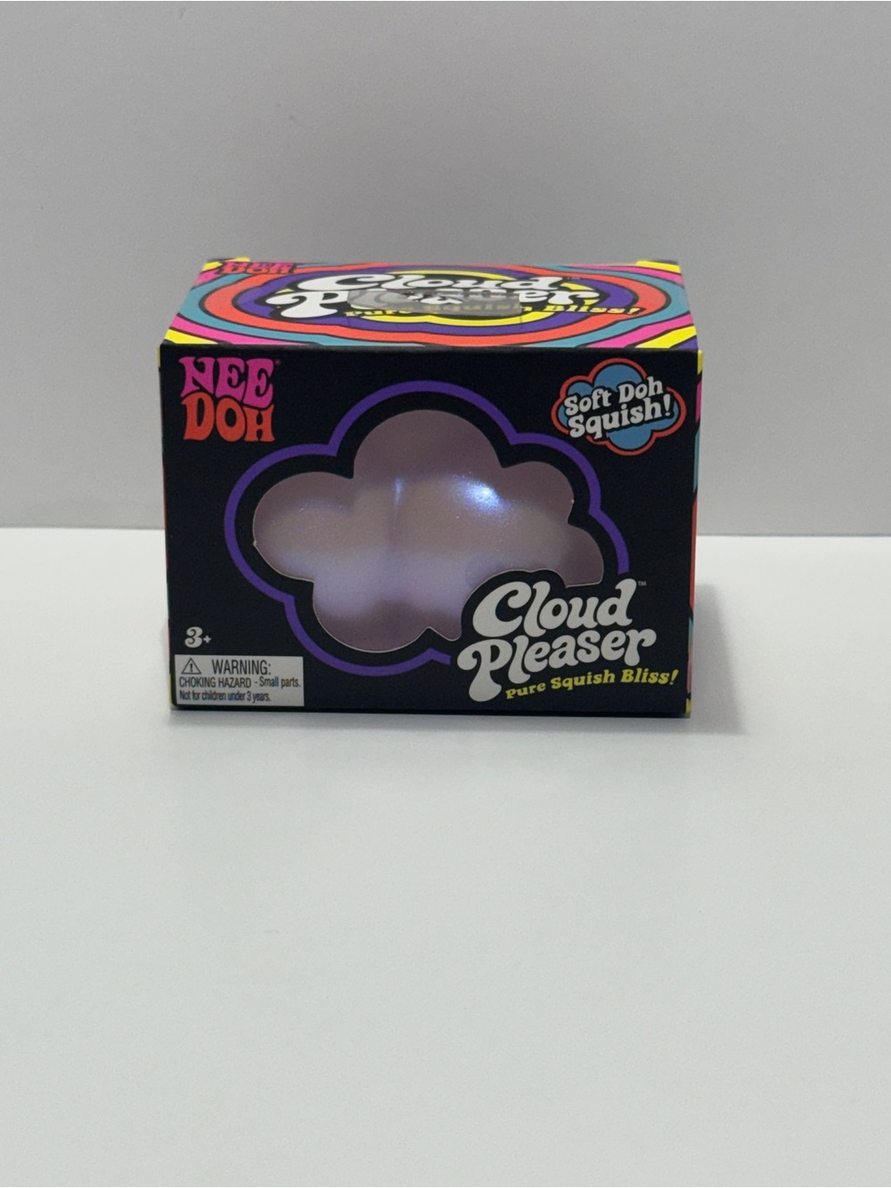 NEW Schylling Nee Doh Cloud Pleaser Purple Shimmers & Shines Squishy Fidget Toy